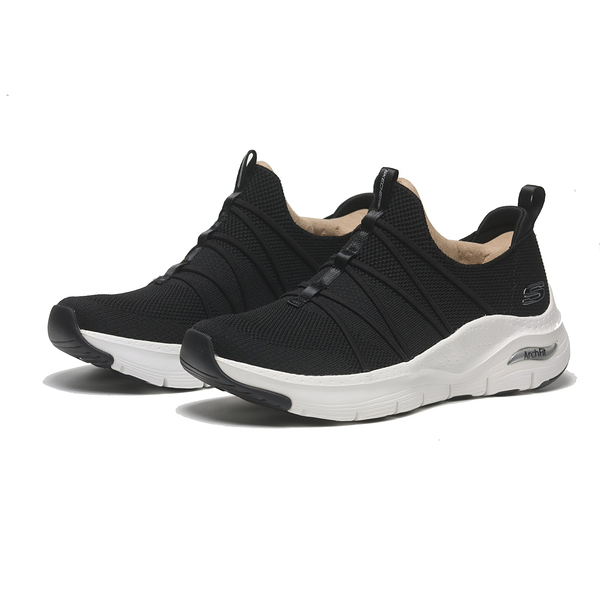 SKECHERS 休閒鞋 ARCH FIT 黑色 免綁帶 健走鞋 女 149564BLK