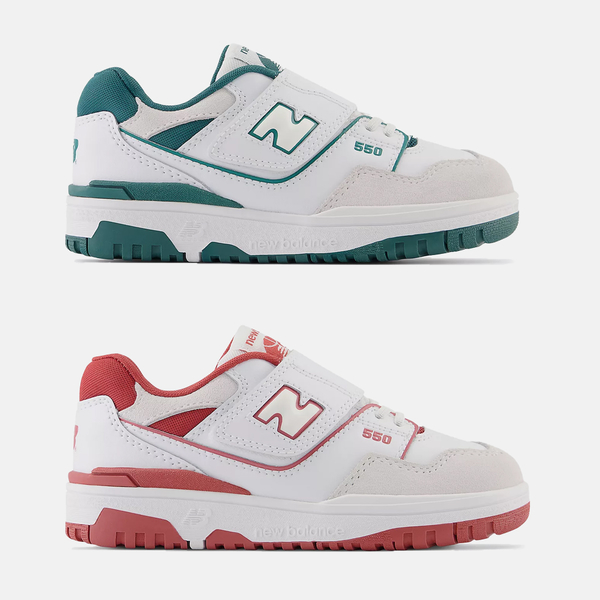 【現貨下殺】New Balance 550 童鞋 中大童 休閒鞋 白綠/白紅【運動世界】PHB550TA-M/PHB550TF-M product thumbnail 2