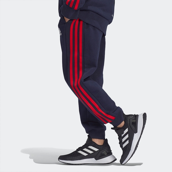 ADIDAS KNIT PANTS 童裝 大童 長褲 慢跑 休閒 口袋 縮口 鬆緊 藍紅【運動世界】GG3530 product thumbnail 3