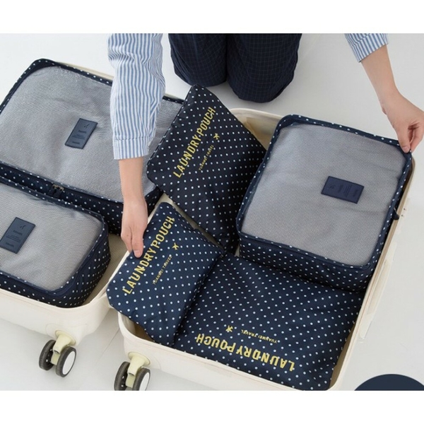 現貨 新款韓版旅行收納包印花六件套收納包　 6件套收納袋整理袋 product thumbnail 4
