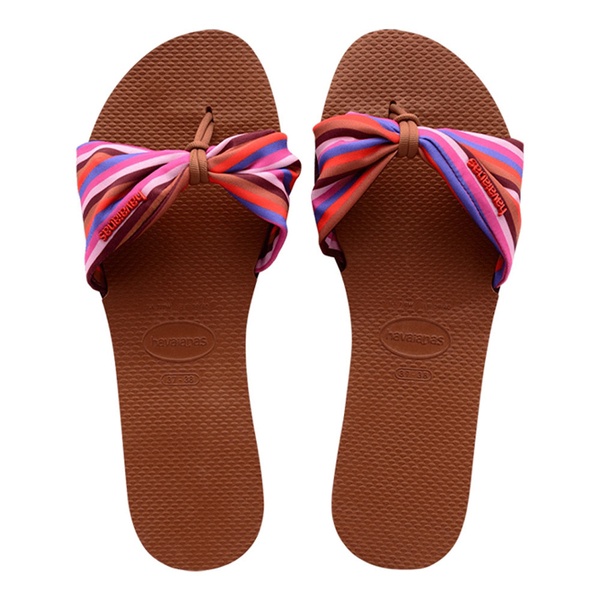 Havaianas 哈瓦仕 女鞋 拖鞋 夾腳拖 平底涼鞋 碎花 咖啡【運動世界】4148246-1976W product thumbnail 2