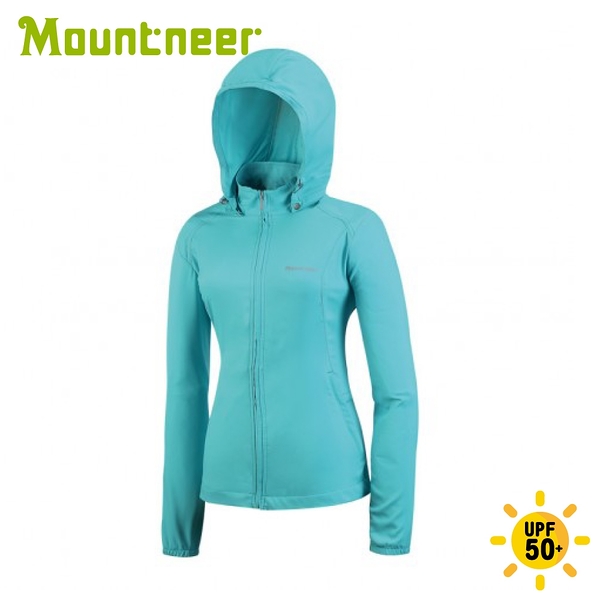 【Mountneer 山林 女 透氣抗UV外套《粉藍》】31J12/薄外套/防曬外套