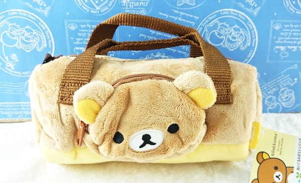 【震撼精品百貨】Rilakkuma San-X 拉拉熊懶懶熊~San-X 化妝包/收納包-圓筒#60370