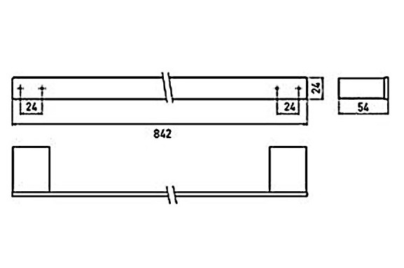 【麗室衛浴】德國EMCO 0560.001.80 Loft毛巾桿 (84cm)