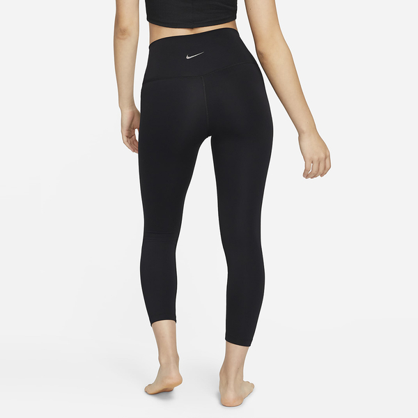 女款NIKE YOGA Dri-FIT 7/8 LEGGING 玫紫黑色高腰九分內搭褲緊身褲【DM