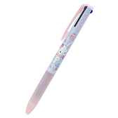 小禮堂 許願兔 日製 多色筆 三色筆 原子筆 0.7mm Super Grip G3 (紫粉 花朵) 4550337-740583