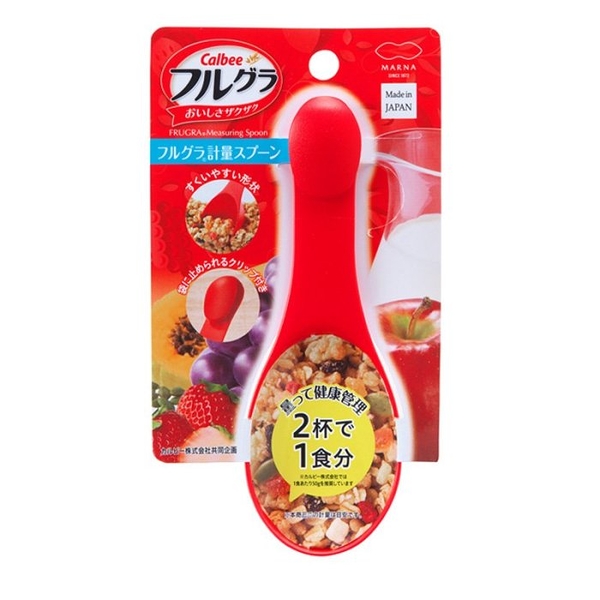 asdfkitty*日本製 MARNA 可掛式紅色計量湯匙-50g