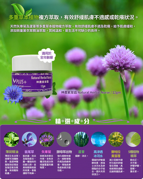 神農紫草霜Natural Herbal Nurse(12gm)-butyshop沛莉 product thumbnail 4