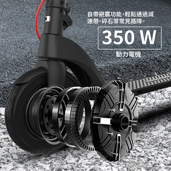 CARSCAM 10吋輪胎雙鋰電外掛式電動折疊滑板車 product thumbnail 6
