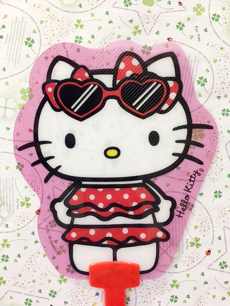 【震撼精品百貨】Hello Kitty 凱蒂貓~凱蒂貓扇子-全身造型#37182