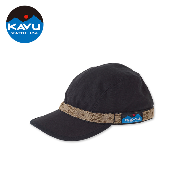 西雅圖 KAVU Strapcap 尼龍遮陽帽 黑色 #110 【美國製造】