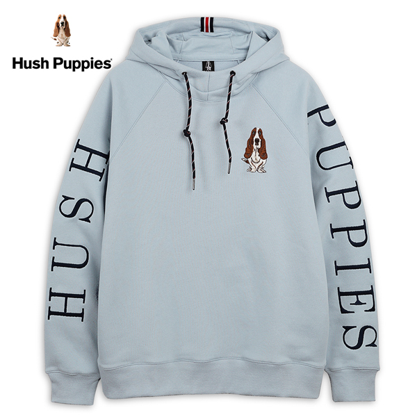 Hush Puppies 帽T 男裝連袖品牌英文繡花寬版帽T product thumbnail 3