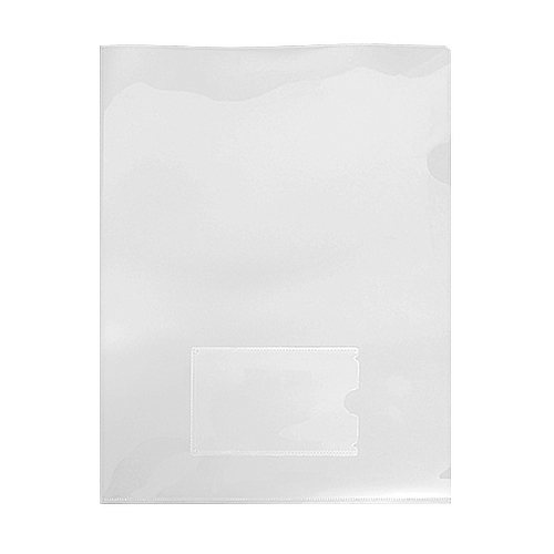 E310N L型文件夾附名片袋(L夾) 白 X 12個入 (NOD)