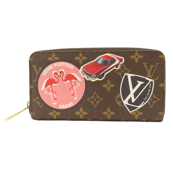 【二手名牌BRAND OFF】LOUIS VUITTON LV 路易威登 棕色 原花帆布 印花 拉鍊長錢包 Zippy Wallet 金扣 M62149