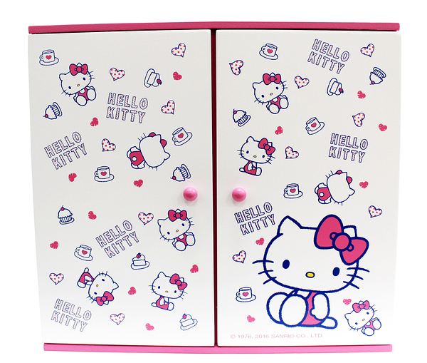 【震撼精品百貨】Hello Kitty_凱蒂貓~HELLO KITTY 多多積木雙拉門收納盒#38148