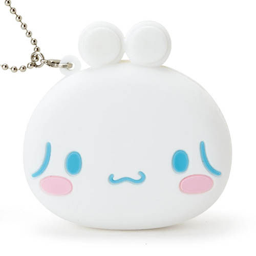 【震撼精品百貨】大耳狗_Cinnamoroll~Sanrio 喜拿可愛大臉造型雙耳扣式迷你矽膠零錢包#618047