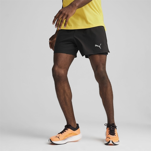 PUMA 短褲 慢跑系列 ULTRAWEAVE 2 IN 1 黑 運動褲 男 52499401