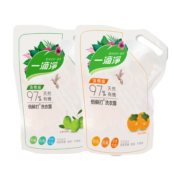 一滴淨 有機生活洗衣露洗衣精1600ml X4包+洗衣槽劑(200g/2包)X1盒 product thumbnail 2