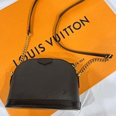 【哈極品】美品《LOUIS VUITTON LV 黑色EPI水波紋 迷你貝殼斜背包 /側肩包 》