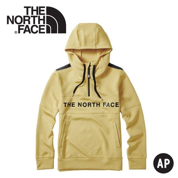 【The North Face 男 快乾保暖長袖帽T《卡其》】46HC/長袖上衣/休閒長袖/連帽上衣