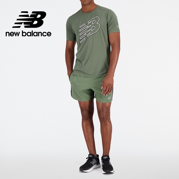 New Balance DryX頂級吸濕排汗短袖上衣 男運動衣 透氣衣 排汗T 綠色 AMT23224DON【KAORACER】