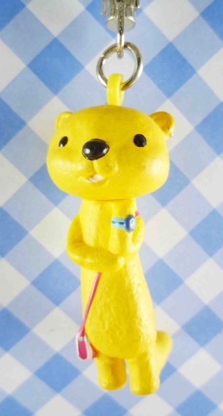 【震撼精品百貨】日本精品百貨-手機吊飾/鎖圈-黃貓系列-鑰匙圈-抱胸