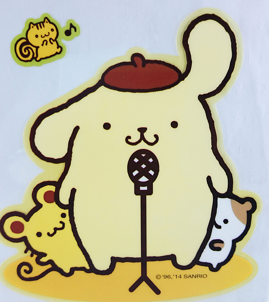 【震撼精品百貨】Pom Pom Purin 布丁狗~貼紙_唱歌