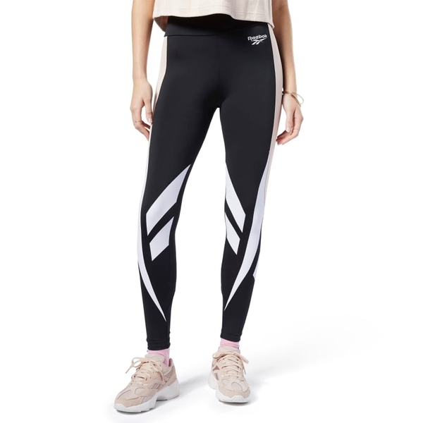 REEBOK CLASSICS VECTOR LEGGINGS 女裝 長褲 慢跑 緊身 彈性 舒適 黑【運動世界】EB5089 product thumbnail 4