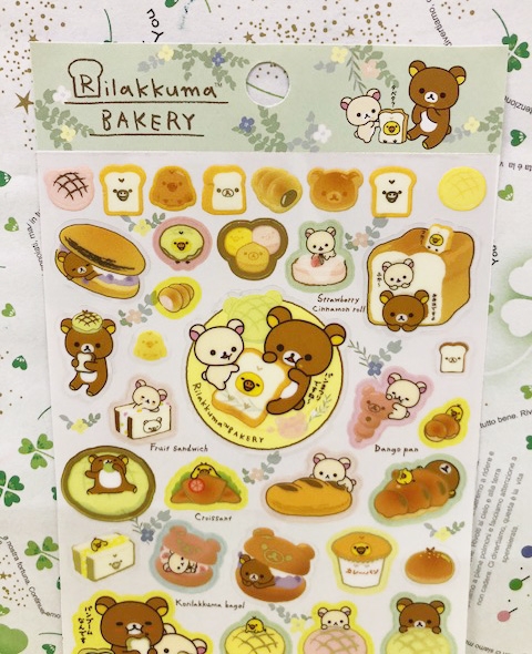【震撼精品百貨】Rilakkuma San-X 拉拉熊懶懶熊~貼紙-白麵包#68374 product thumbnail 3