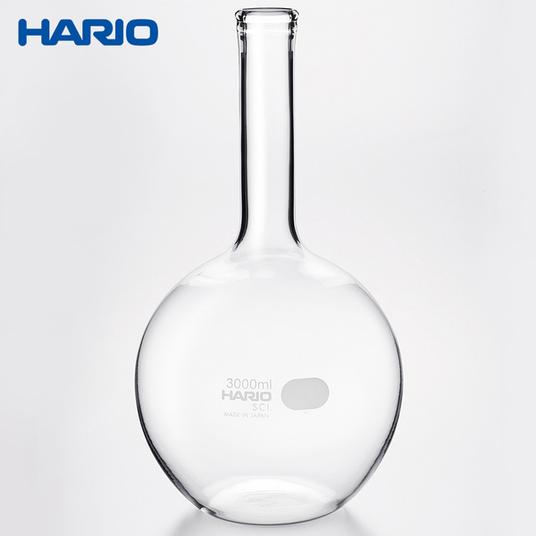 HARIO 平底燒瓶 燒杯 實驗燒杯 耐熱玻璃 3000ml