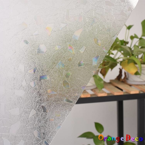【橘果設計】3D幻彩石 靜電玻璃貼 90X200CM 防曬抗熱 無膠設計 磨砂玻璃貼 可重覆使用 壁紙