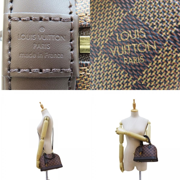 LOUIS VUITTON LV 路易威登 棕色 PVC塗層帆布 棋盤格 Alma BB 兩用包 N40606 【二手名牌BRAND OFF】 product thumbnail 8