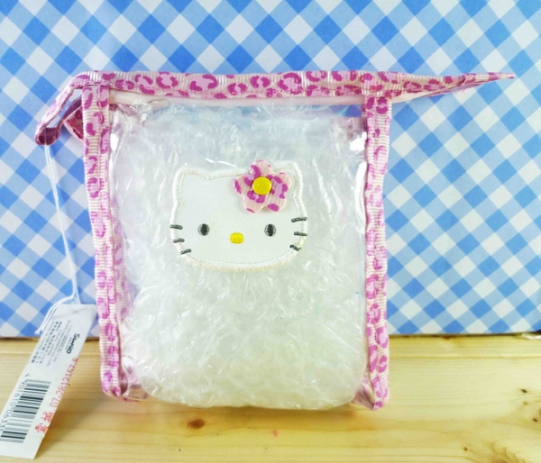 【震撼精品百貨】Hello Kitty 凱蒂貓~透明化妝包/筆袋-豹紋(粉)
