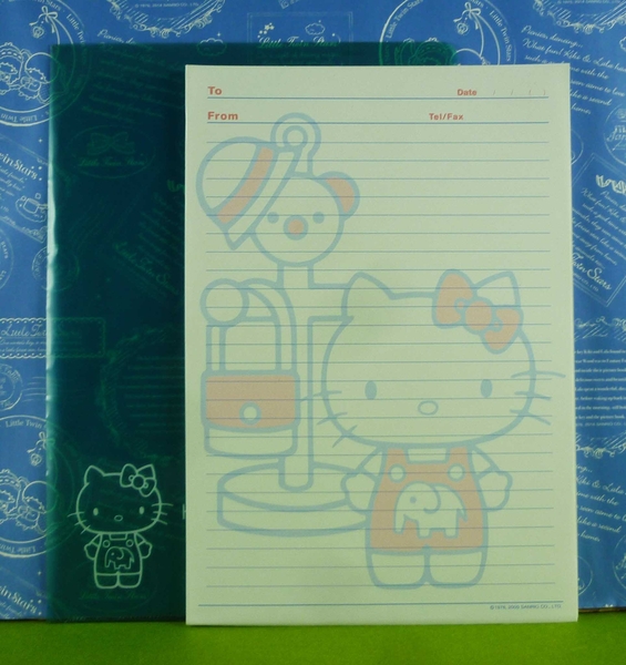 【震撼精品百貨】Hello Kitty 凱蒂貓~傳真便條附夾~綠【共1款】