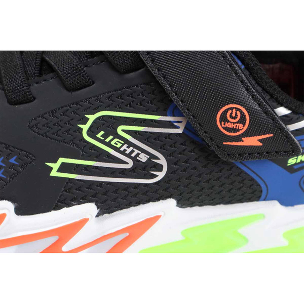 SKECHERS S-LIGHTS 運動鞋 電燈鞋 有開關 童鞋 魔鬼氈 黑藍 400138LBKBL no732 product thumbnail 5