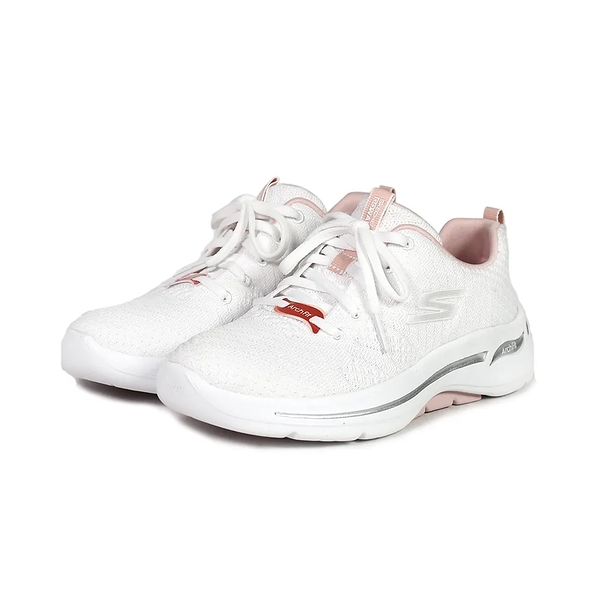 SKECHERS GO WALK ARCH FIT 白 粉 女健走鞋 運動鞋 避震 戶外鞋 KAORACER 124403WLPK