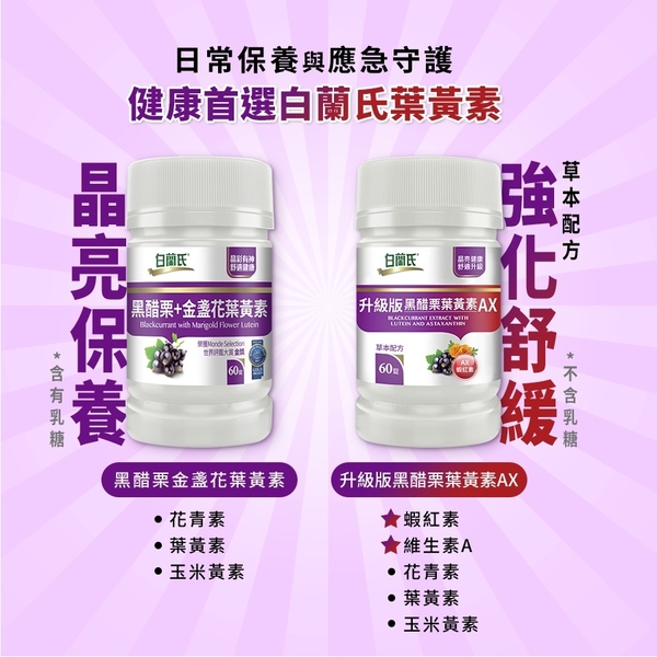 白蘭氏 升級版黑醋栗葉黃素AX60錠 14005950 product thumbnail 9