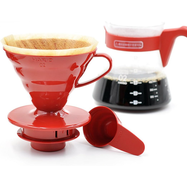 【HARIO】V60 濾杯咖啡壺組-紅色 滴漏式咖啡濾杯 手沖咖啡 滴漏過濾 手沖濾杯 陶瓷濾杯 1至2人用 product thumbnail 5