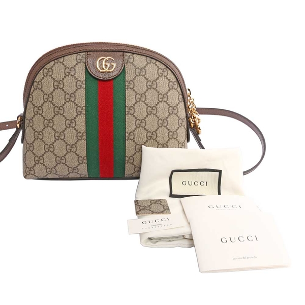 【GUCCI】GG Ophidia Supreme綠紅綠貝殼包(蔡依林款) 499621-K05NG-8745