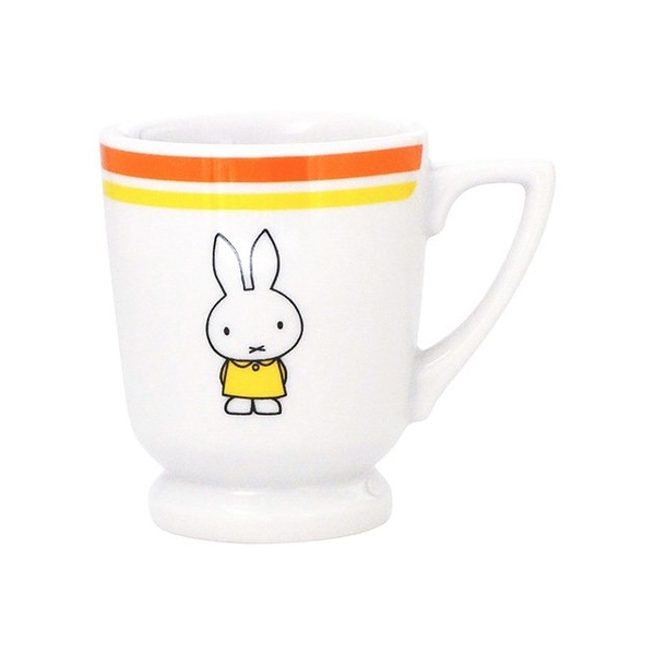 小禮堂 米菲兔 陶瓷咖啡杯 250ml 黃橘 (喫茶系列) 4964412-408075