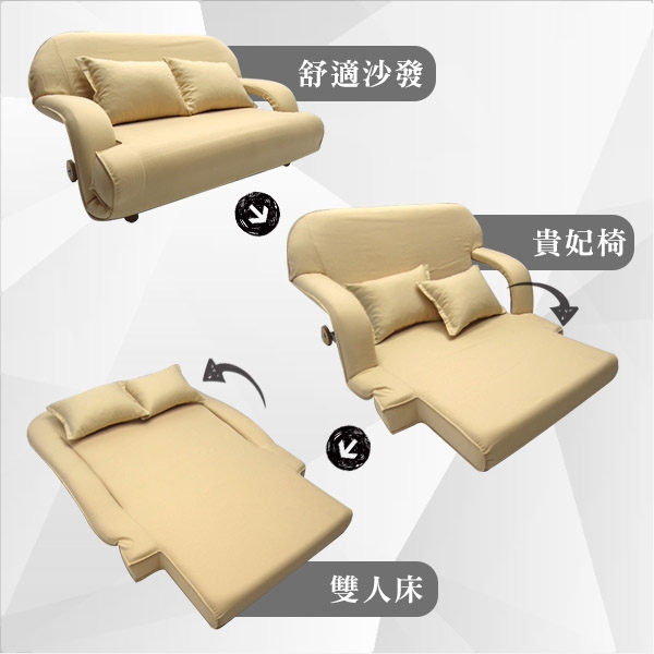 台客嚴選_阿曼木輪沙發床椅 沙發床 沙發 和室椅 MIT product thumbnail 4