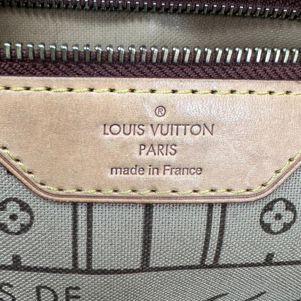 【二手名牌BRAND OFF】LOUIS VUITTON 路易威登 棕色 原花 PVC塗層帆布 Neverfull MM 托特包 product thumbnail 6