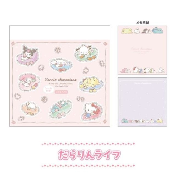 小禮堂 Sanrio 三麗鷗 迷你便條本附貼紙 大集合 酷洛米 大耳狗 product thumbnail 2