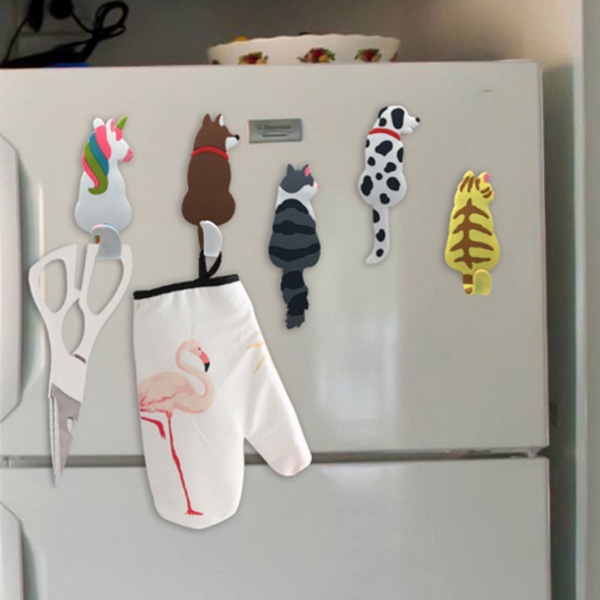 【BlueCat】七彩獨角獸貓狗系列磁鐵掛勾 冰箱磁鐵 掛鉤