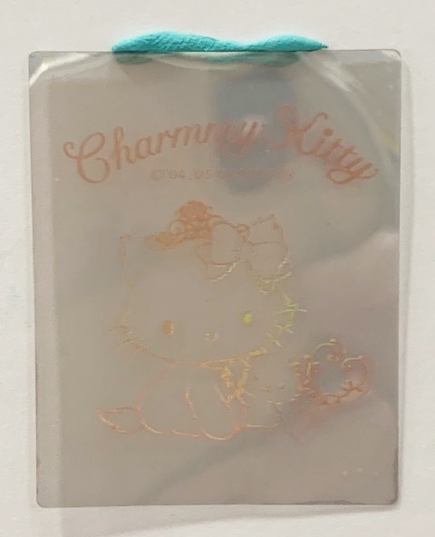 【震撼精品百貨】寵物貓_Charmmy Kitty~三麗鷗 寵物貓手機銀幕貼紙-黑底#56191