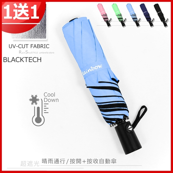 【買一送一】40吋自動黑膠傘-遮光/遮雨_折疊傘 / 抗UV傘遮陽傘洋傘-自動傘-晴雨傘+2