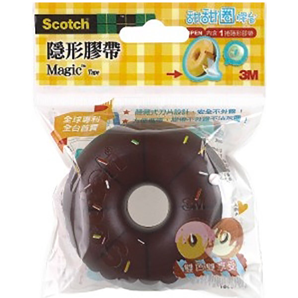 3M™ Scotch® 思高牌 甜甜圈隱形膠帶(巧克力色) NO.810DD-6