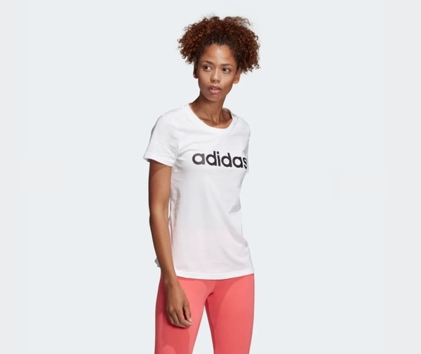 Adidas ESSENTIALS LINEAR T-SHIRT 女款白色短袖上衣-NO.DU0629 product thumbnail 6