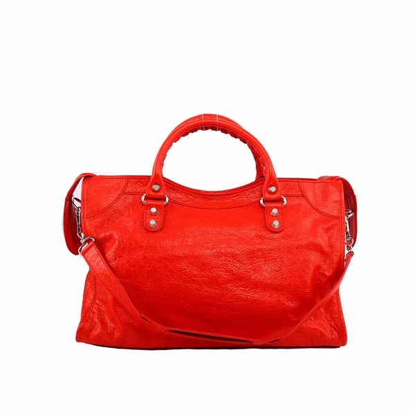 【BALENCIAGA】銀釦 CITY 機車包_展示品 (紅色 RED)  281770 D94JN 6575(OUTLET)