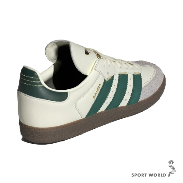 Adidas SAMBA OG 休閒鞋 男鞋 女鞋 皮革 焦糖底 米白綠【運動世界】IF1811 product thumbnail 4